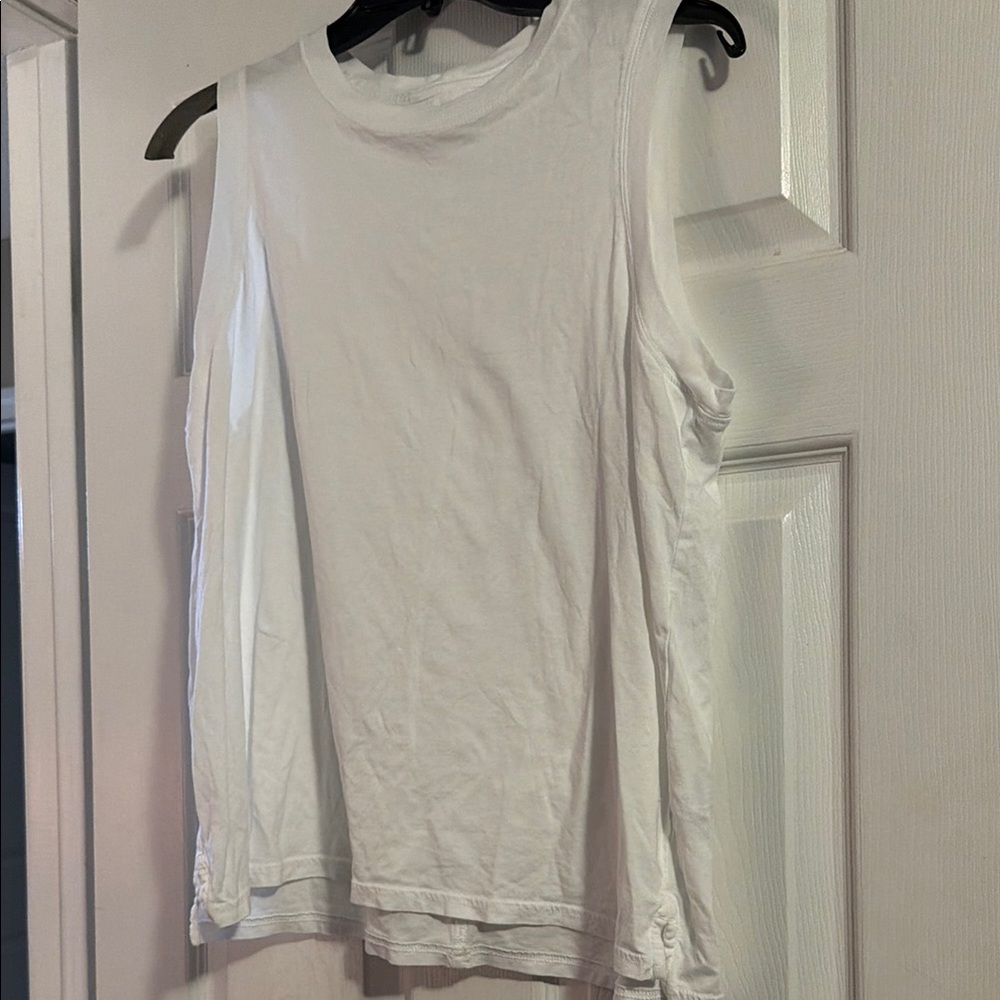White Sleeveless Women's Tank Top - Brand Not Visible